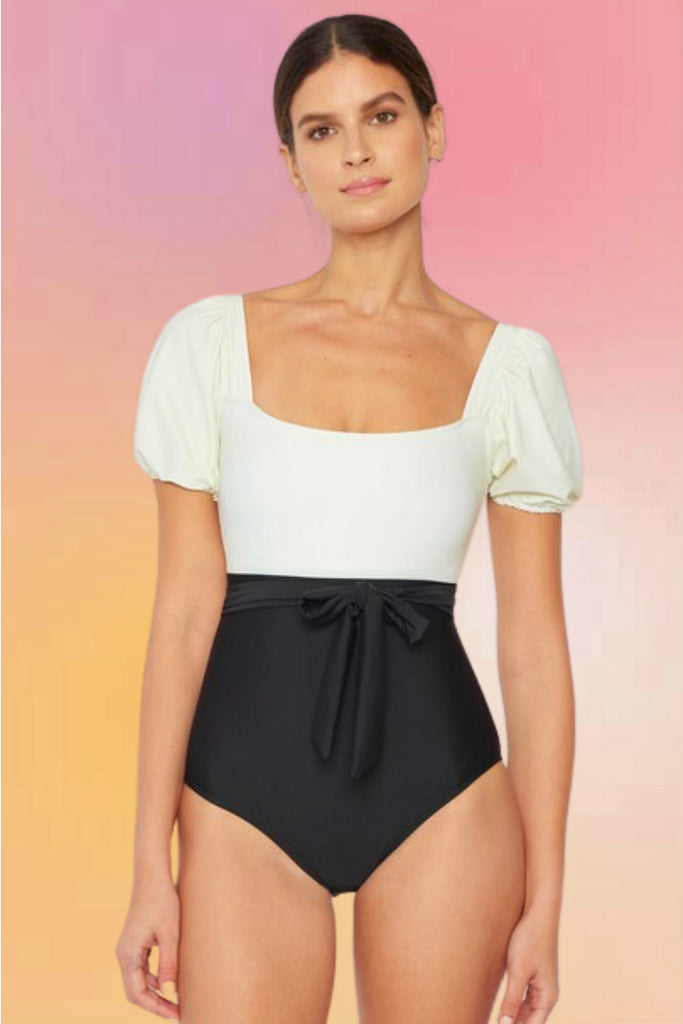 Puff Sleeve Blousekini Swimsuit