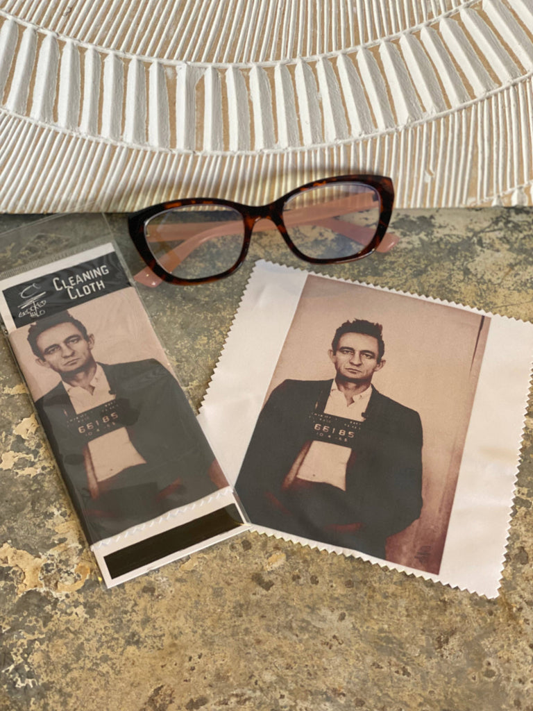 Johnny Cash 6x6 Lens Cleaning Cloth