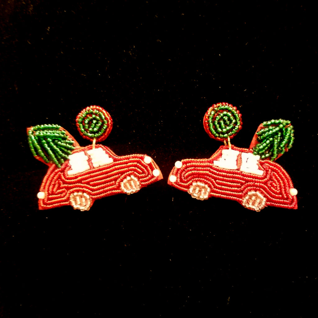 Christmas Car Earrings