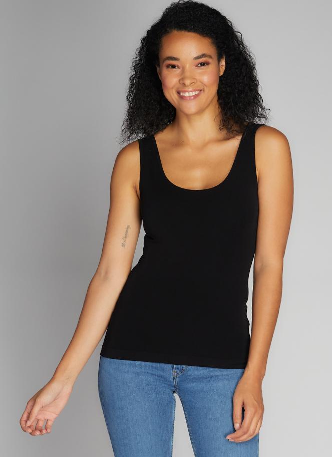 Bamboo Tank Top: Black