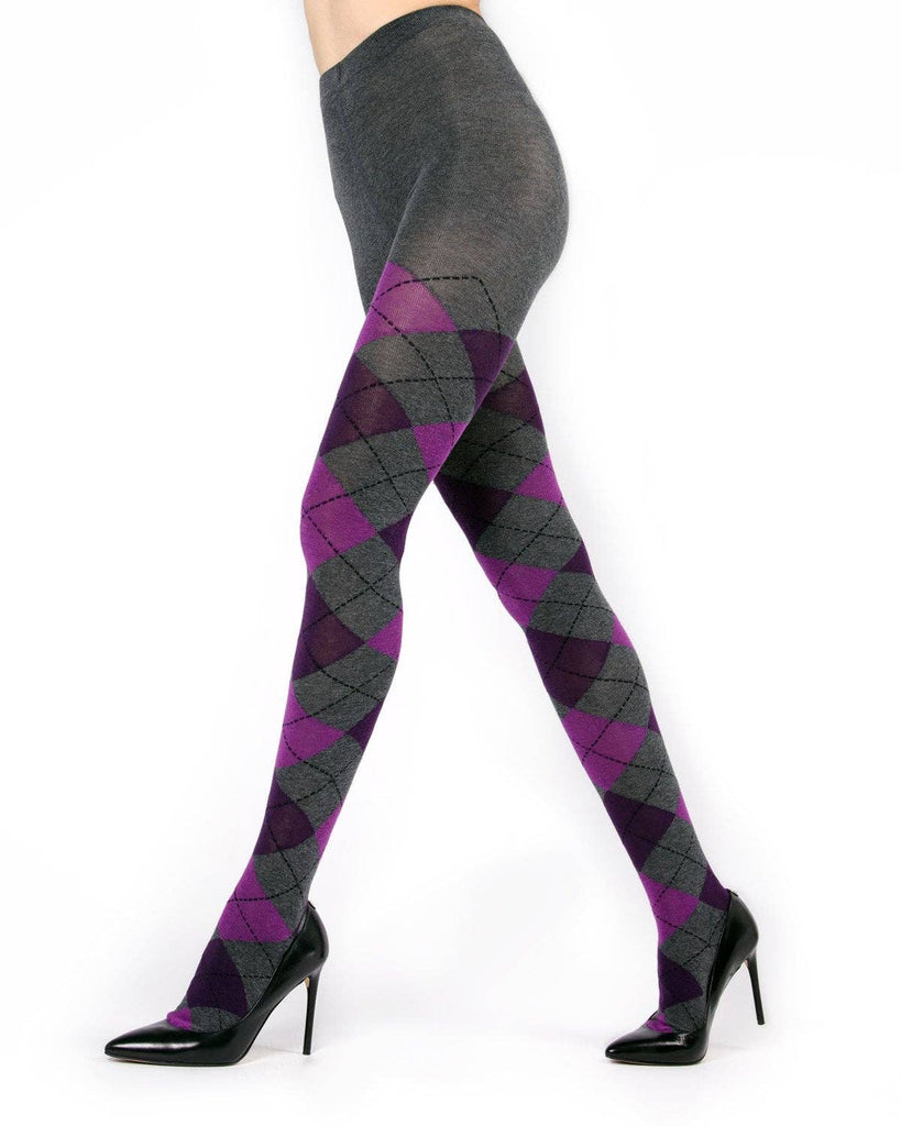 MeMoi Textured Argyle Sweater Tights