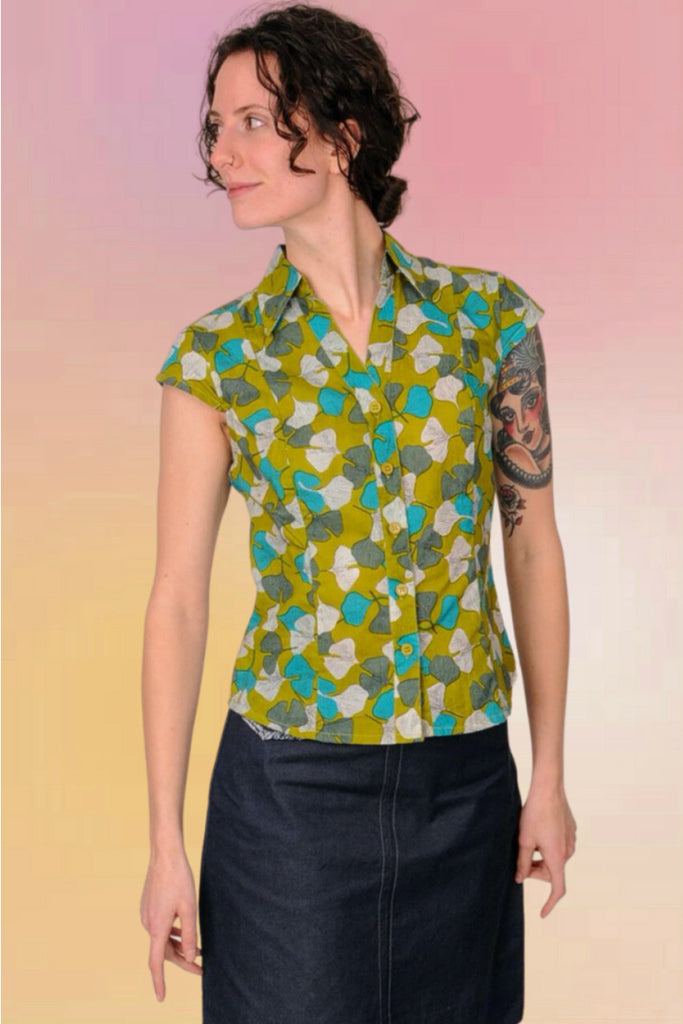 Gorgeous Gingko Cotton Blouse