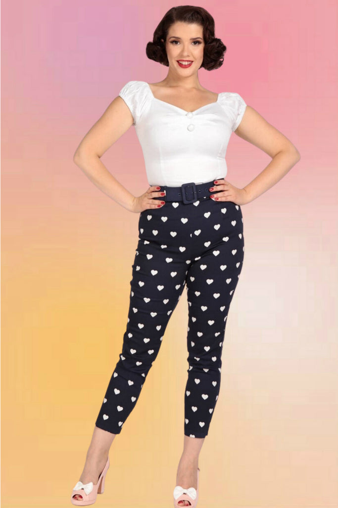 Ahoy Hearts Cigarette Pants
