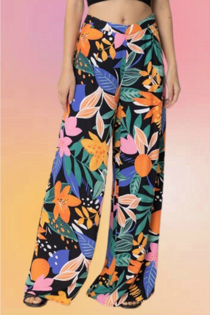 Hot Tropics Wide Leg Pants