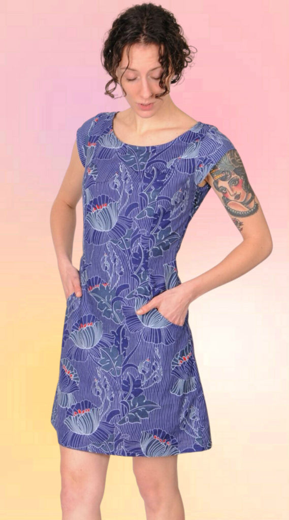Luna Flower Cotton Shift Dress
