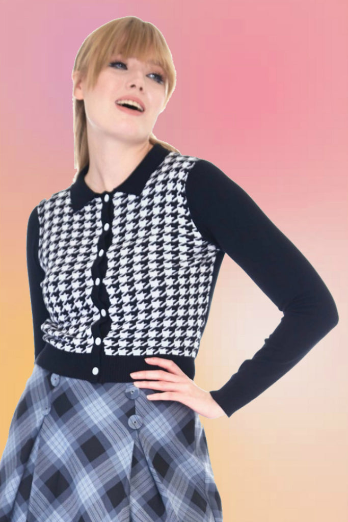 Mildred Hounds Tooth Cardigan