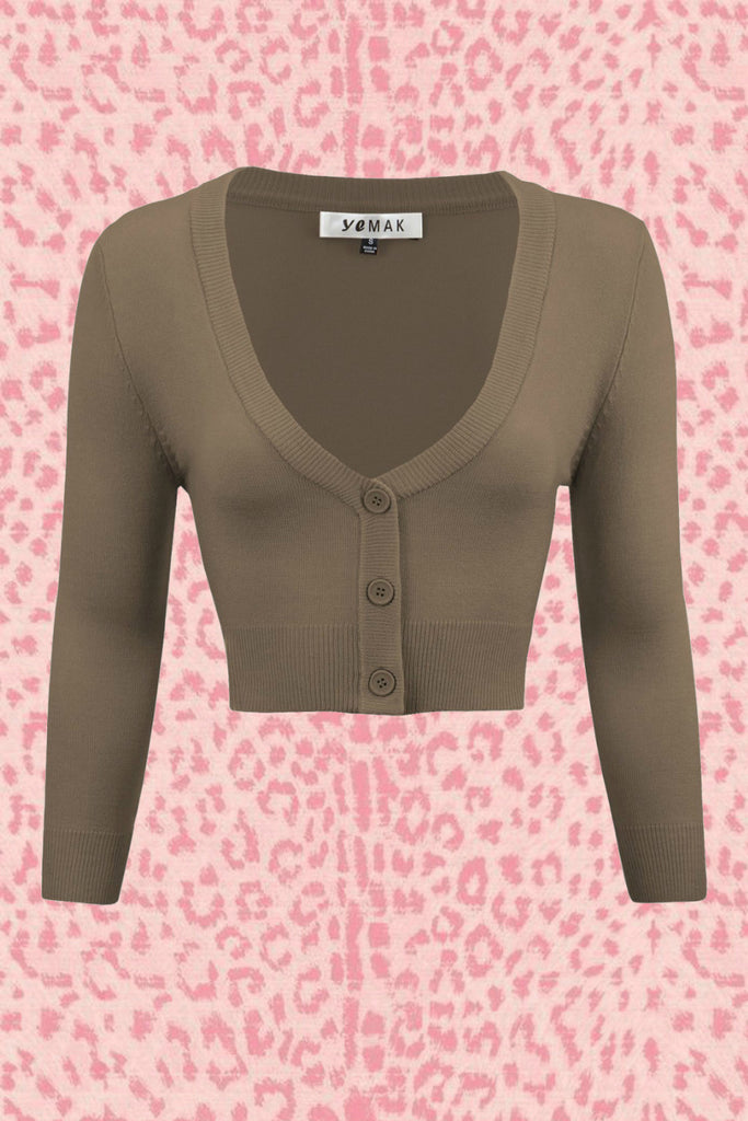 Mocha Cropped Cardigan