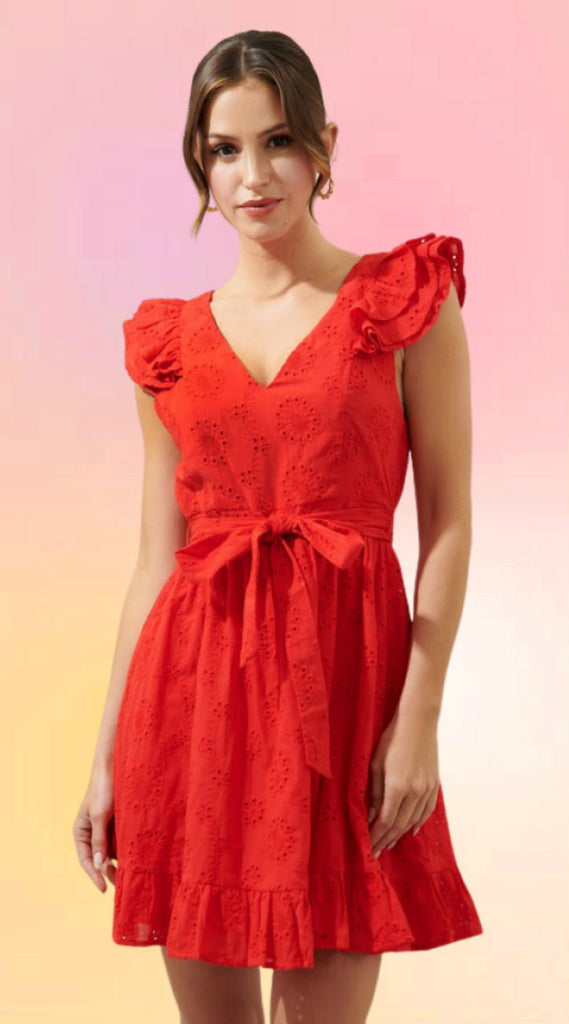 Eyelet Aurellia Mini Dress