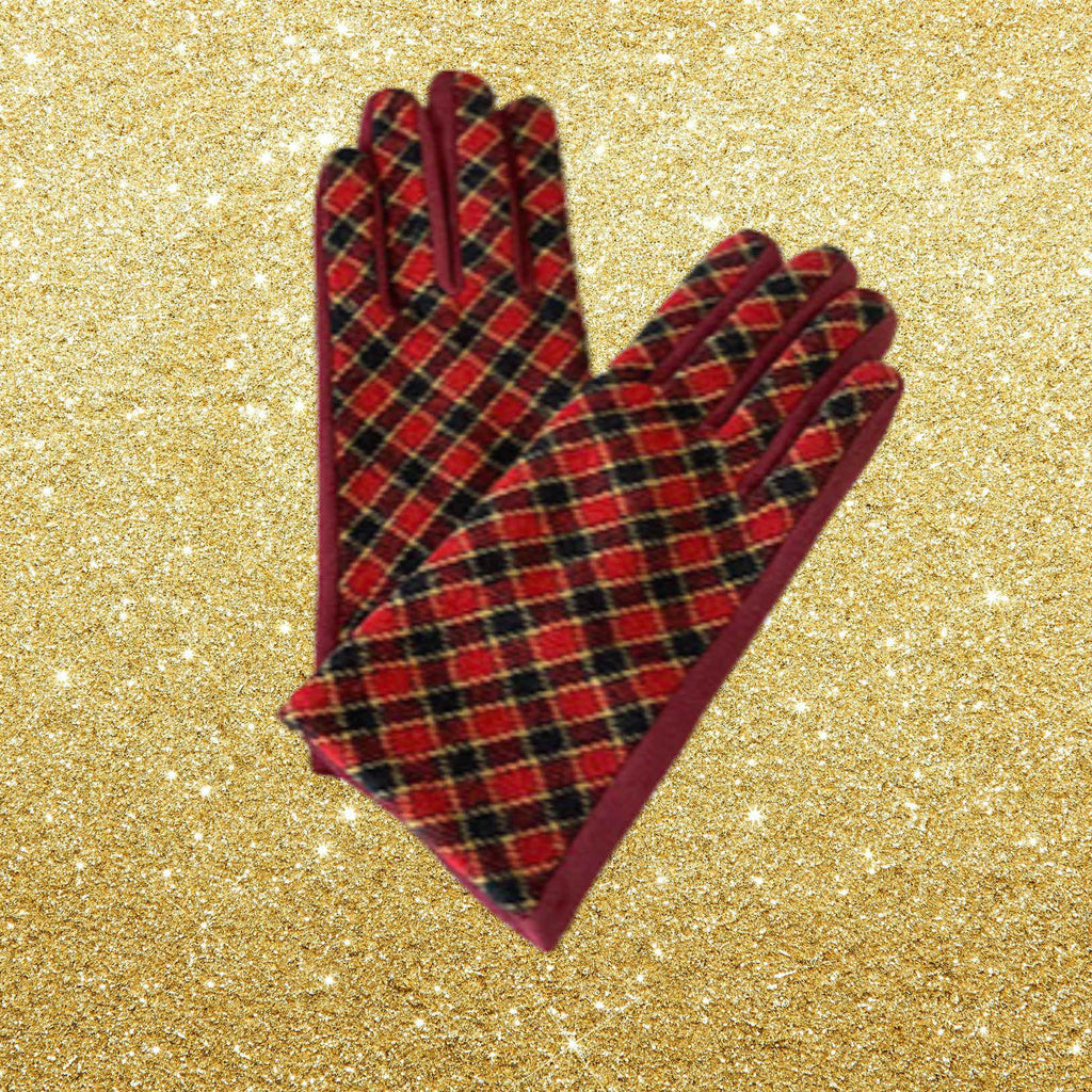 Red Tartan Gloves