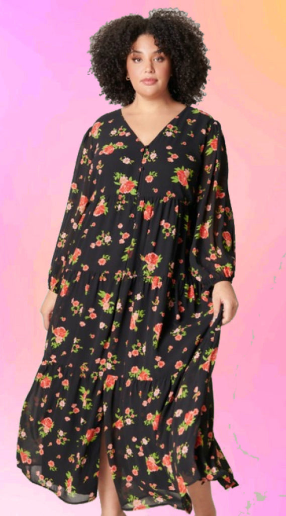 English Rose Tiered Maxi Dress