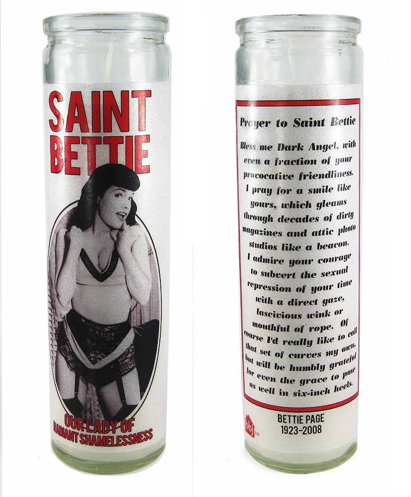 Bettie Page Prayer Candle