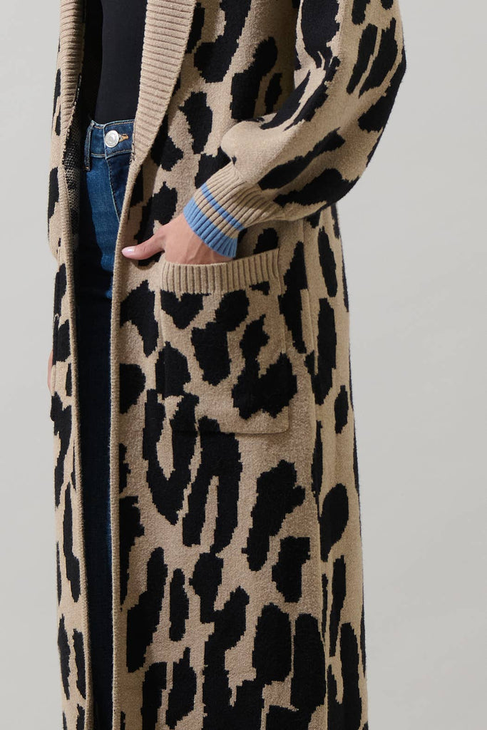 City Cat Leopard Duster Cardigan