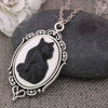 Purrfection Cat Cameo Silver Necklace