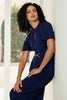 Navy Buckle Jumpsuit With Twist Knot Detail