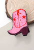 Cowboy Boot Hair Claw: Rawhide