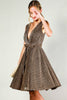 Bronze Glitter Swing Dress