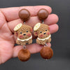Chocolate Poodle Earrings