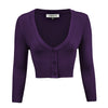 Grape Cropped Cardigan