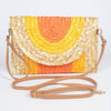 Straw Rainbow Envelope Purse: Yellow
