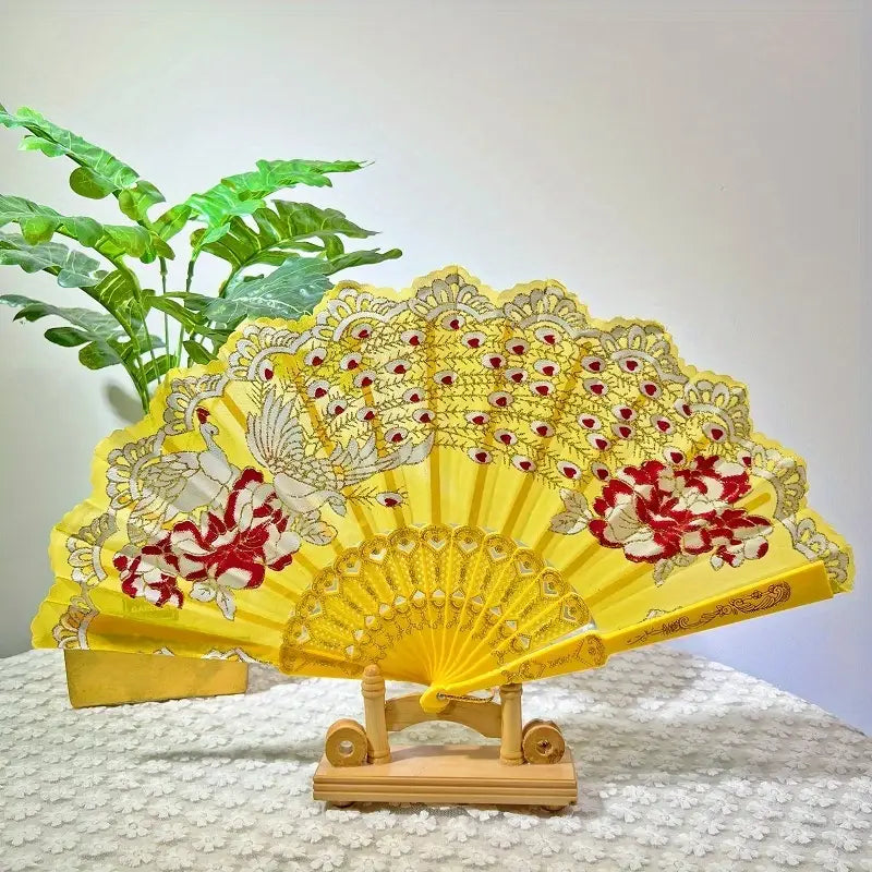 Peacock Showgirl Hand Fan6
