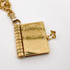 Open Book Charm Gold Plated Necklace