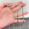 Gold Chain  Bow Stainless Steel Earrings