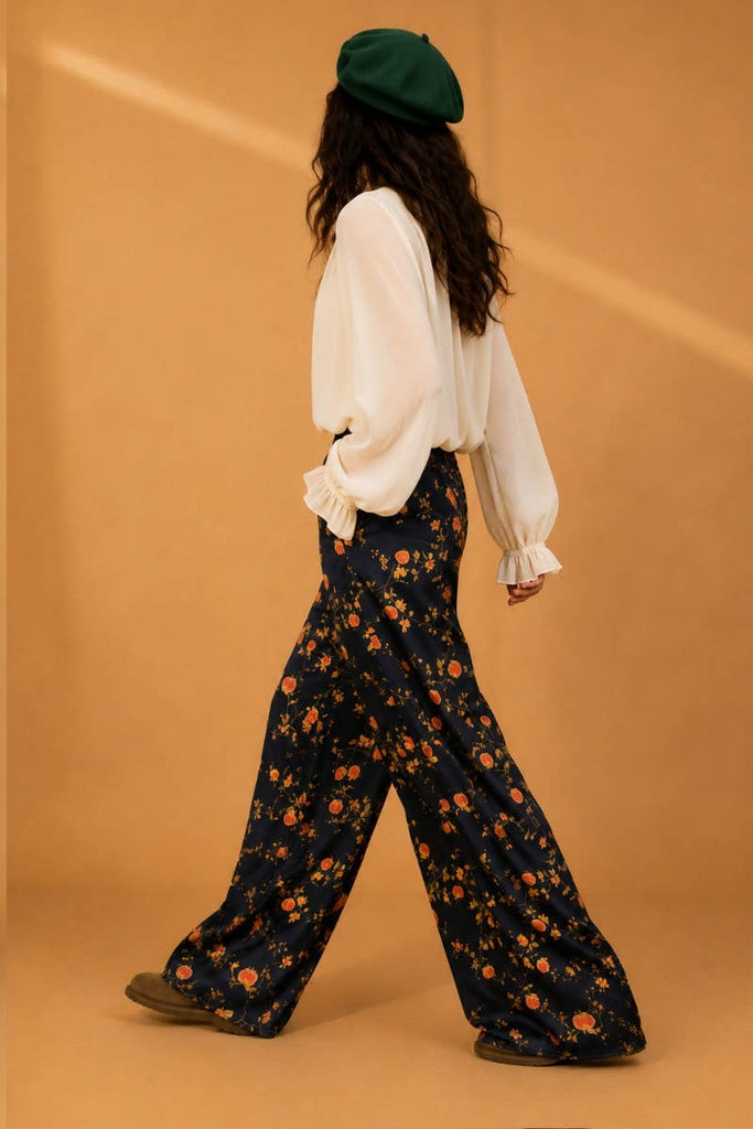Pumpkin Blossom Wide Leg Pants