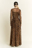 Leopard Mesh Maxi Dress