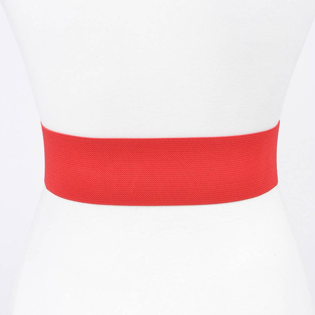 Metal Flower Elastic Belt: Cinammon