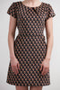 Corduroy Mushroom Mini Dress: Chocolate