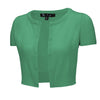 Short Sleeve Crewneck Crop Card: Spring Green
