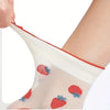 Sheer Delight Bobby Socks: Strawberry