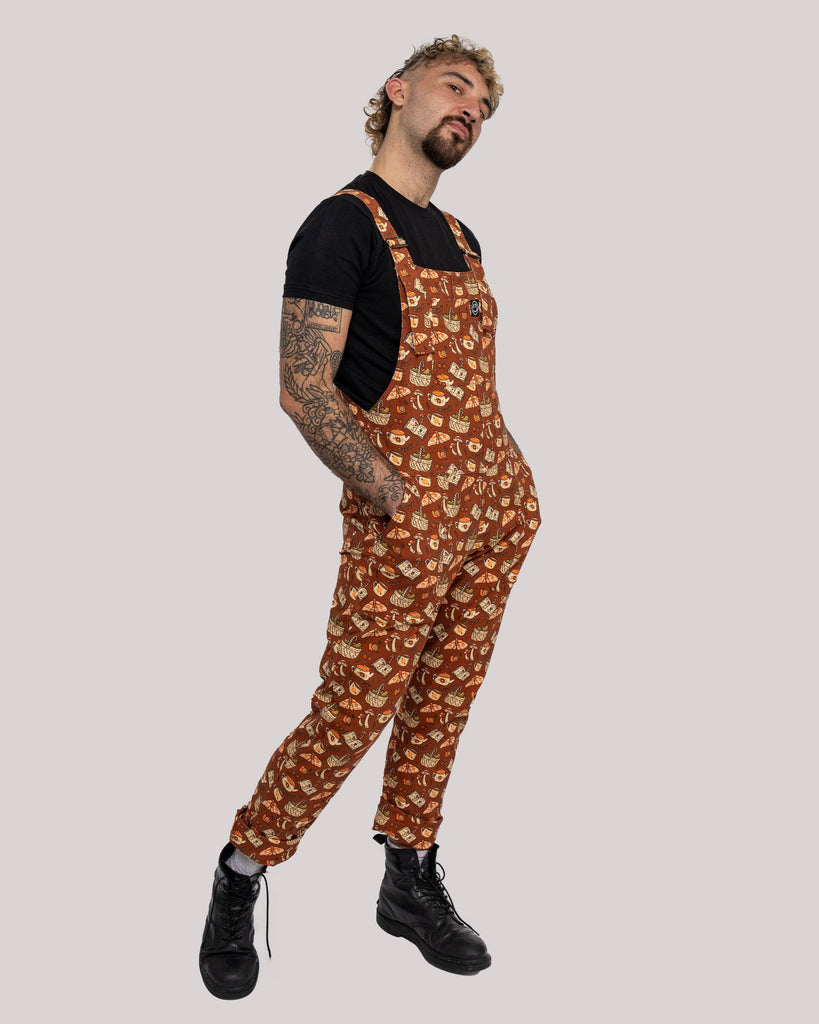 Mushroom Tea Party Stretch Dungarees