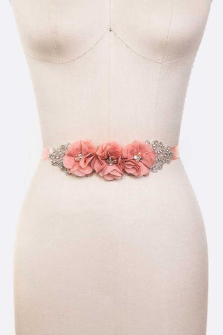 Faux Croc Skinny Belt: Red