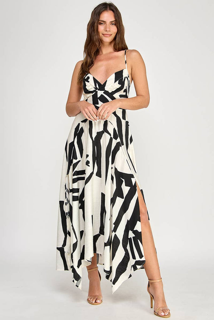 Abstract Attraction Maxi Dress