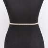 Horsebit Buckle Stretch Melta Belt: Silver