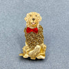 Glittery Golden Acrylic Brooch