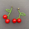 Resin Cherry Dangle Earrings