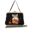 Cat In Yarn Kisslock Bag