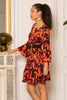 Coral Floral Mini Dress
