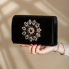 Black Velvet Embellished Evening Bag