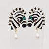 Zebra Stud Earring