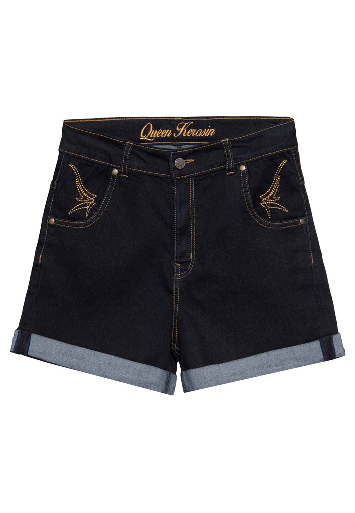 Roadster Denim Shorts: Black