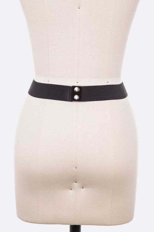 Beaded Glamour Belt : Raven