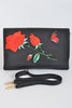 Embroidered Roses Clutch
