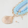 Mermaid Shell Necklace: Blue