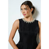 Tiffany Pearl Sheer Tulle Midi Dress