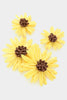 Yellow Raffia Sunflower Earrings