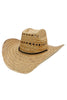 Relaxed Brim Natural Straw Cowgirl Hat