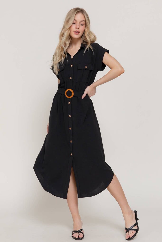 Charley Shirt Dress with Waist Belt
